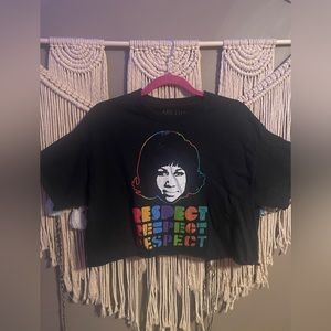 ARETHA FRANKLIN RESPECT CROP TOP